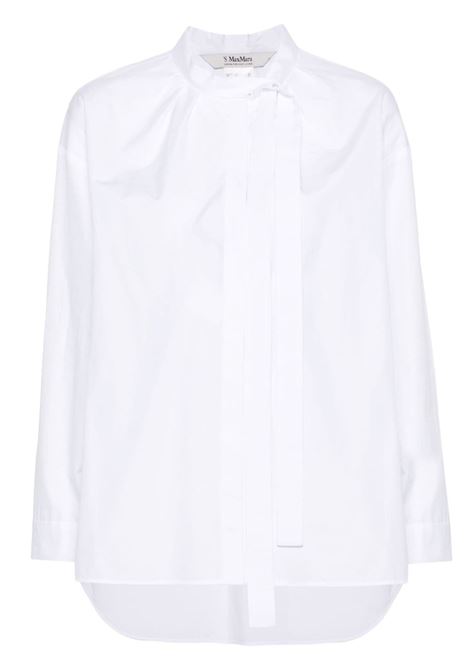 White pleat-detail shirt 'S MAXMARA - women 'S MAXMARA | 2419111023600001